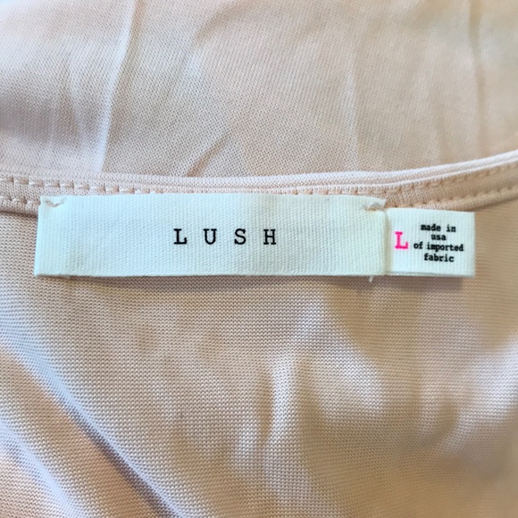 Lush surplice hi-lo blush pink blouse NWT - Picture 2 of 5